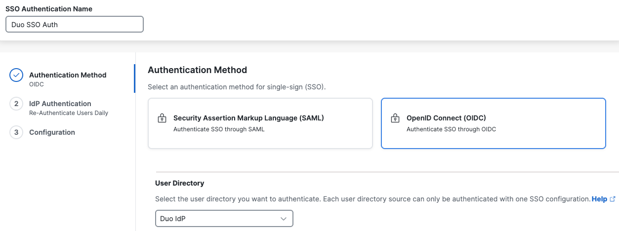 Secure Access での OIDC を介した Duo SSO 認証の設定