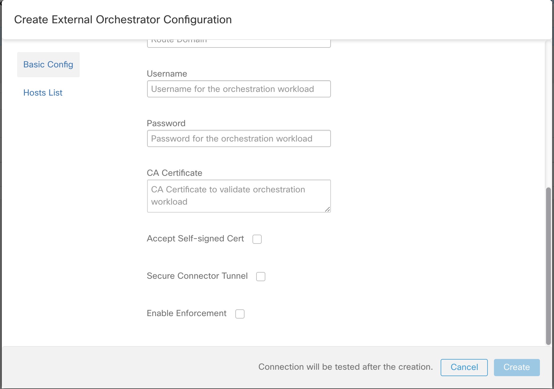 Configuration Option "Enable Enforcement"