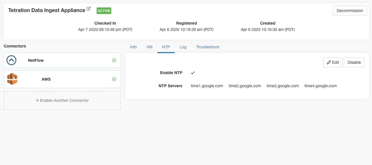 NTP configuration verified and applied