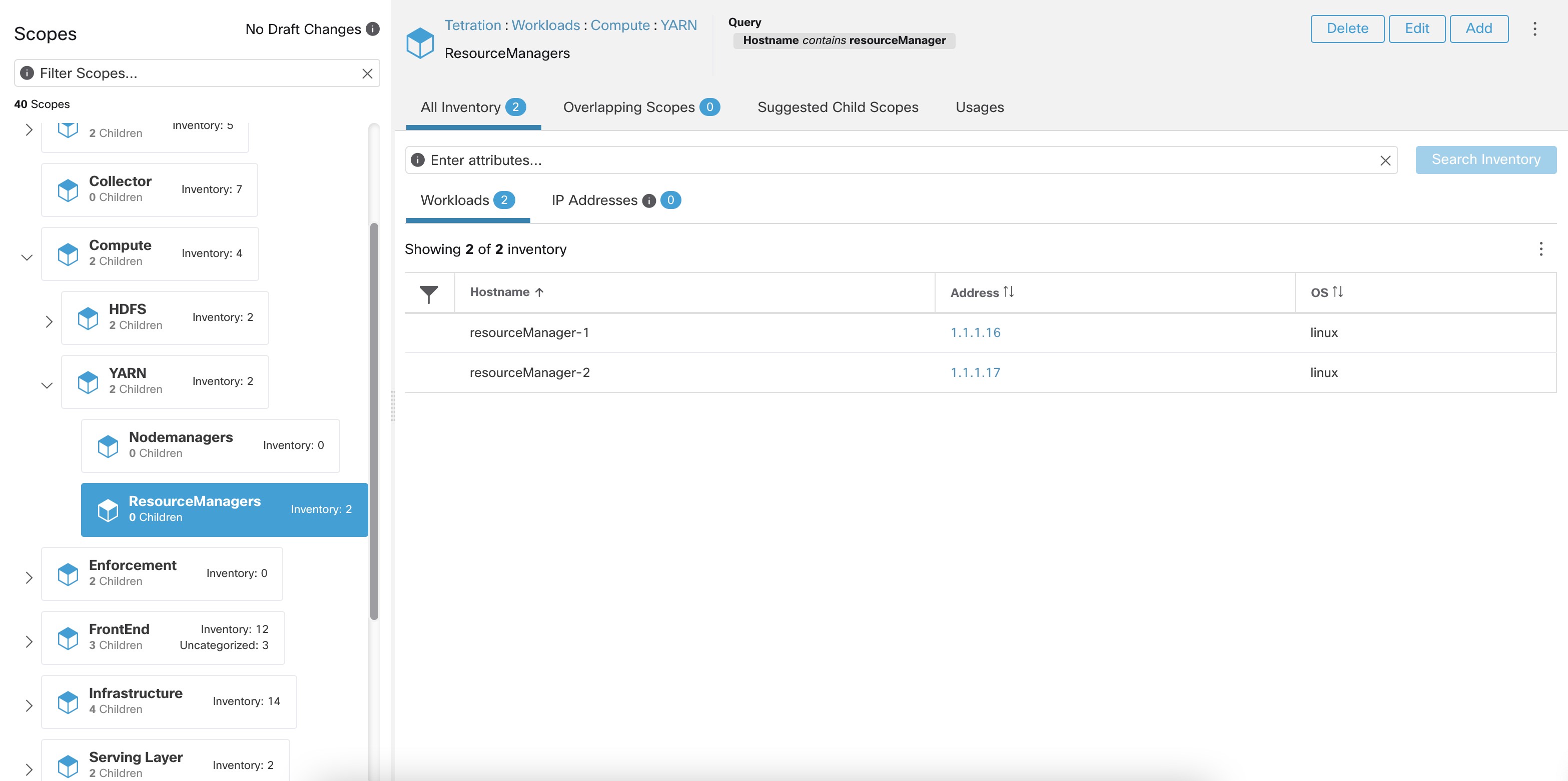 Example Non-Admin View